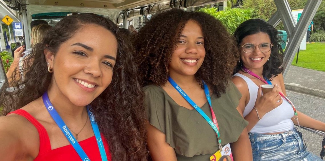 Durante o Geração Futura, Eduarda pôde trocar experiências com outros participantes.